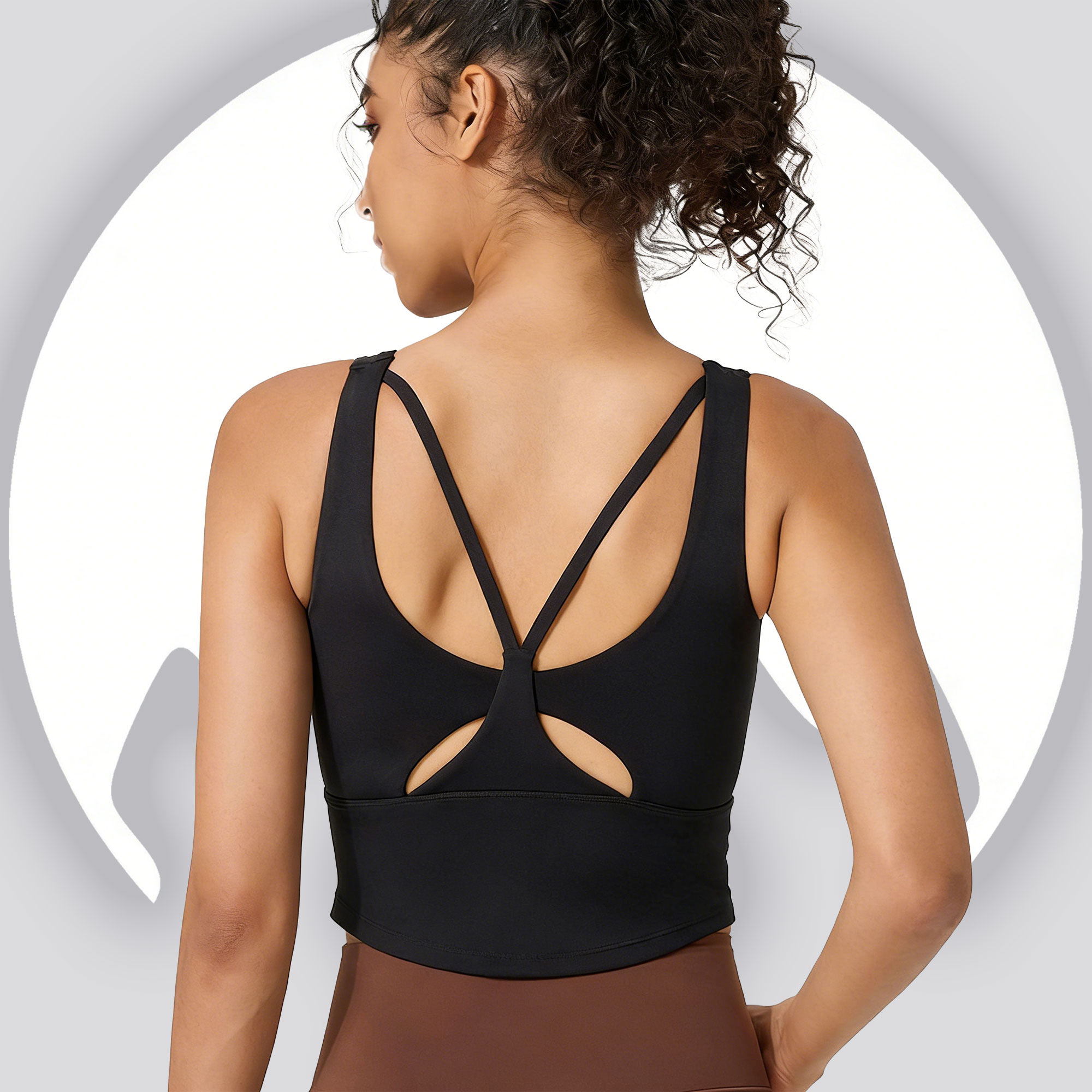 Pilates Yoga And Gym - حمالة صدر رياضية نسائية بتصميم ثابت