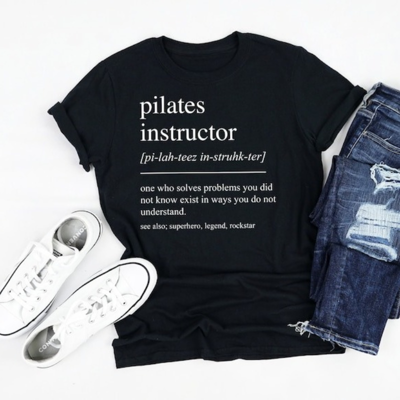 Pilates Yoga Instructor - تي شيرت قطني مدرب البيلاتيس قمصان