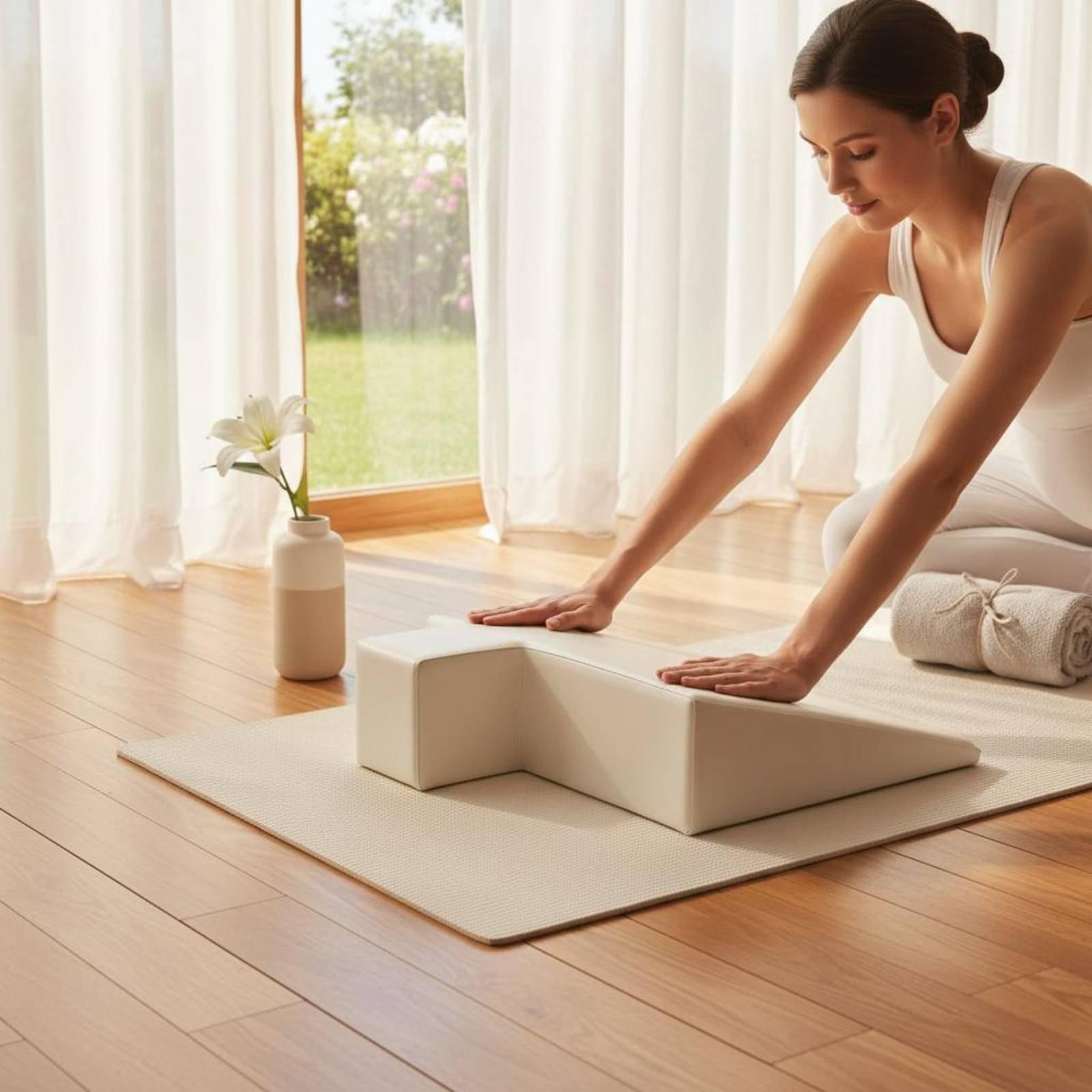 Pilates & Yoga Unleashed Studio Tuckahoe - وسادة دعم للحوامل من الفوم الكثيف،