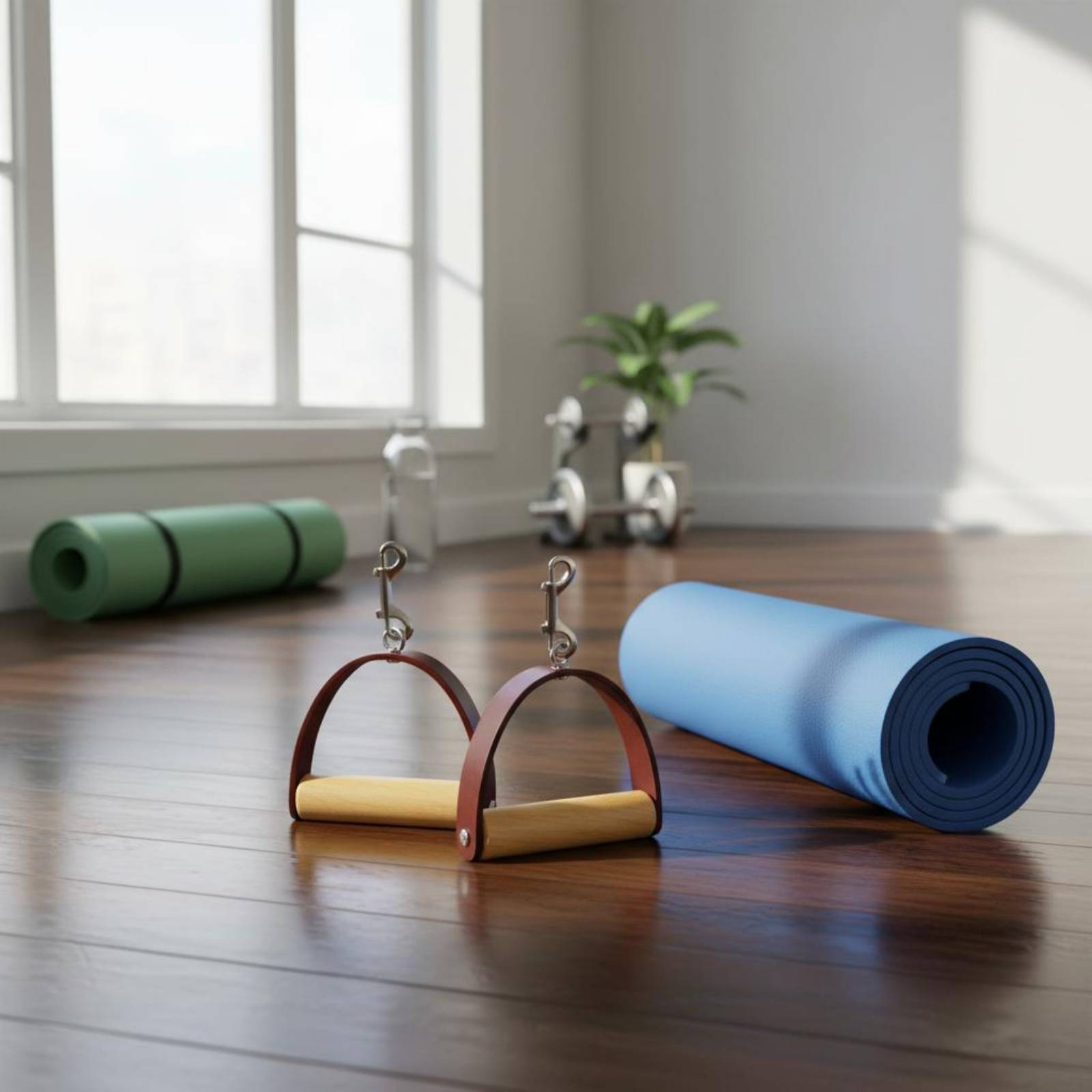قطعتان/مجموعة مقابض جلدية للبي - مراجعة Pilates & Yoga Unleashed Studio Tuckahoe وسعره