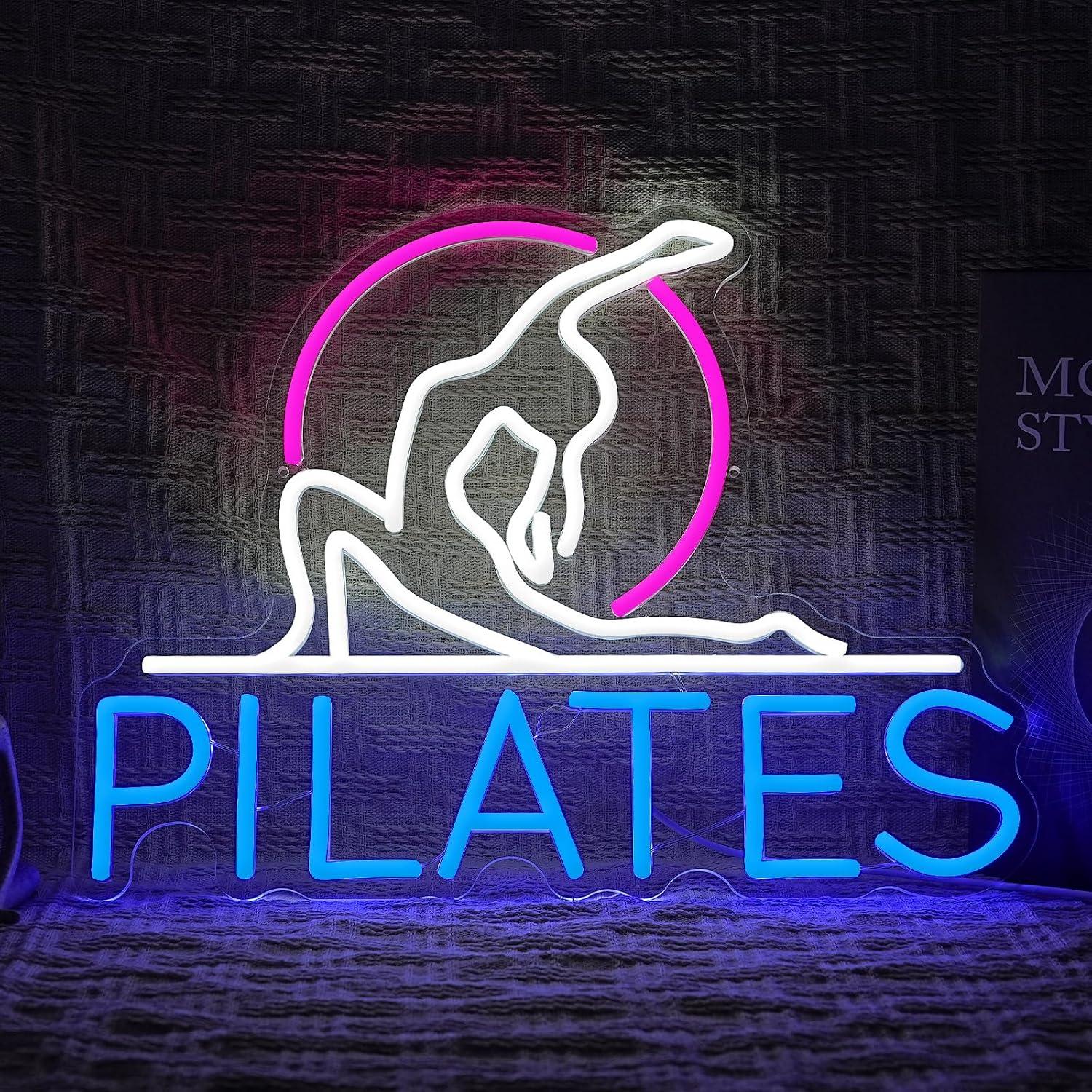 لافتة نيون لليوغا والبيلاتس مع - مراجعة Pilates Yoga Room وسعره