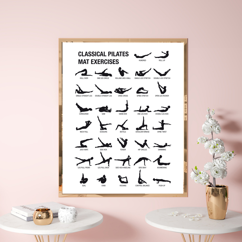ملصق لوحة تدريبات البيلاتس بدو - مراجعة Pilates Yoga Gifts وسعره
